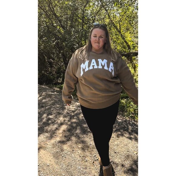 Plus Size Sweatshirt Women Cotton Blend Crew Neck Long Sleeve Oversized Casual - Picture 2 of 3